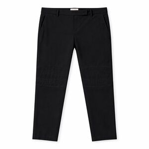BRUNELLO CUCINELLI wool stretch trousers moto knee straight leg ankle size 8